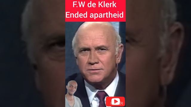 F.W de klerk ended apartheid and freed Mandela as he promised #southafrica #bonganimenze