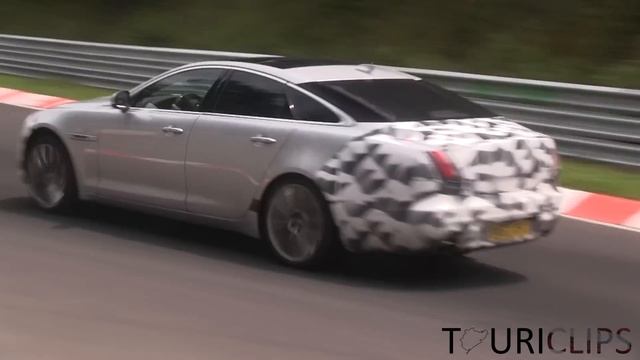 2015 Jaguar XJ facelift spied testing on the Nürburgring! смотреть онлайн