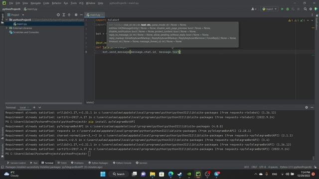 How create simple telegram bot With Python IN 3 MINUTES!?