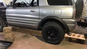 Установка расширителей арок (фендеров, бушвакеров) на RAV4 SXA10 (installation fenders on RAV4)