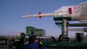 Транспортировка ракеты "Союз" к месту старта / Transportation of the Soyuz rocket to the launch sit