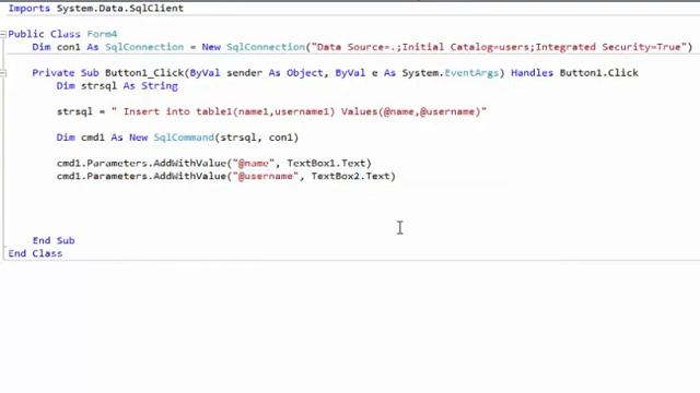 VB.net: Insert data into sql Database and fix an error Violation of PRIMARY KEY with code смотреть онлайн