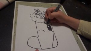 How to draw with Lily Fronterhouse- Cutie Holiday Stocking Cartoon