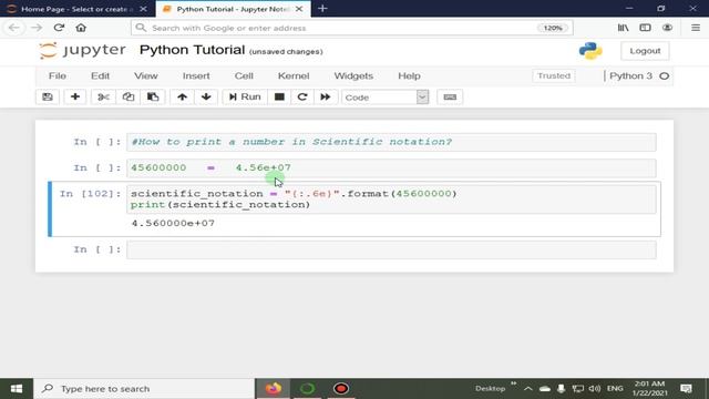 How To Print A Number In Scientific Notation | Python 4 You | Lecture 47