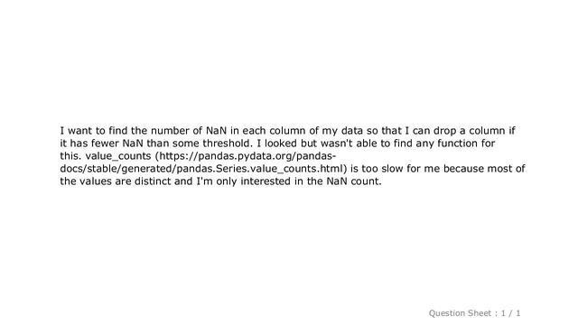 Pandas : How to count the NaN values in a column in pandas DataFrame смотреть онлайн