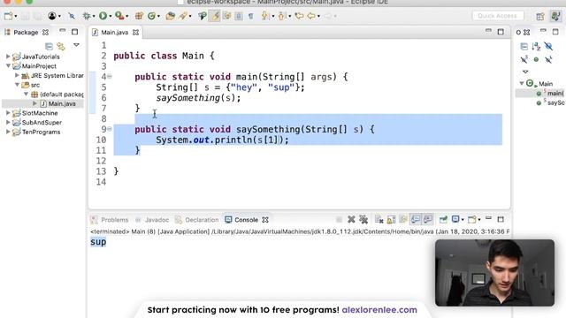Main Method In Java Tutorial #57