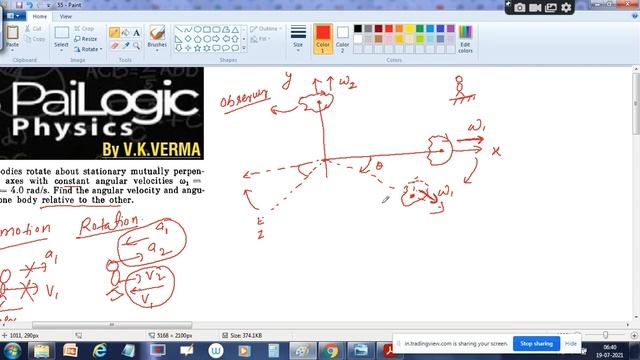 IRODOV 1.55(PART 1). Two solid bodies rotate about stationary mutually perpendicular intersecting a