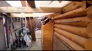 Строим навес от бани до забора