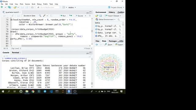 Приёмы обработки текста на естественном языке в R с помощью библиотеки Quanteda смотреть онлайн