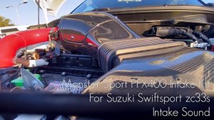 Suzuki Swift sport zc33s Monster Sports PFX400 Intake Kit Intake Sound 4k