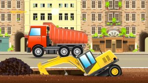 Мультики про машинки. Машинки. Экскаватор. Трактор. Самосвал. Машины для детей.