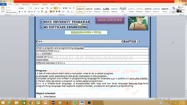 C++ for Dit students and computer science students chapter 1