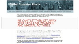 GlobalInvestorAlerts.org Scams People And Companies With New Website Clone