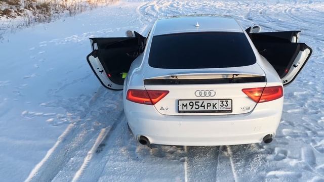 Audi A7 Quattro 3.0TFSI 300hp in Snow = FUN / Ауди А7 Кваттро 300 л.с. зимой это круто смотреть онлайн