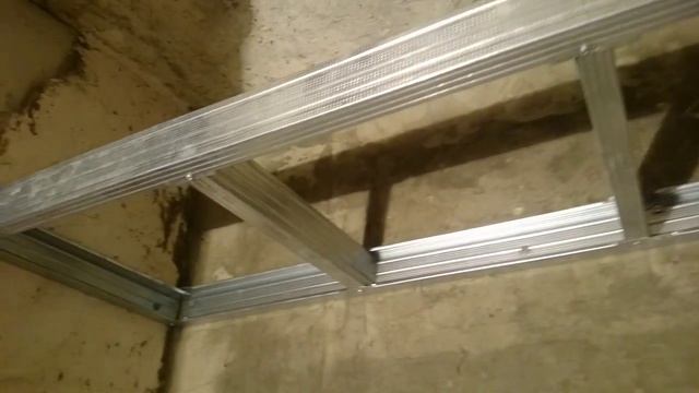полка из гипсокартона, профиль CD. Drywall install. смотреть онлайн
