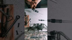 Сборка передней подвески детского багги.