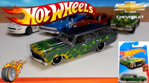 Custom Hot Wheels 70 Chevelle SS Wagon HW Flames 3/10