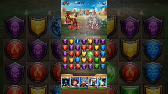 Empires Puzzles моно-цвет против моно-цвета (синий против красного). смотреть онлайн