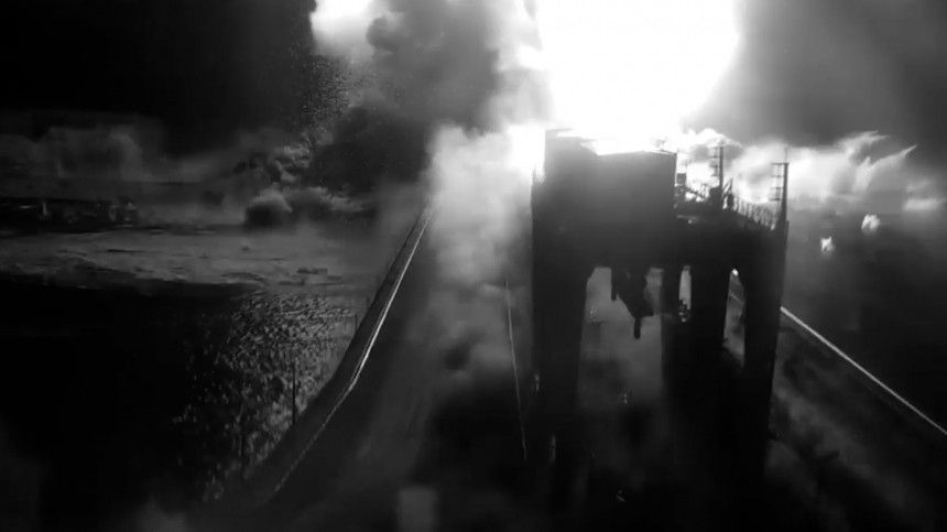 Видео момента подрыва Антоновского моста