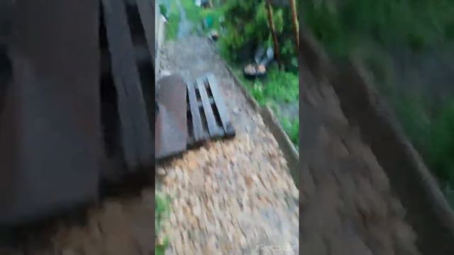 п. Михайловское, прошёл ливень с градом. смотреть онлайн