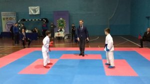 ФИНАЛ кубка оласти WKF каратэ дети 9 лет +32 кг ЛАВРИКОВ 18.03.18