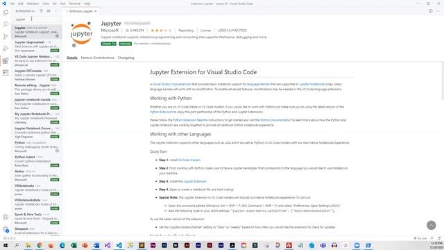 adding python extensions to vscode