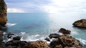 клип Фоновое видео невероятная красота природы, море, волны, горы, цветы