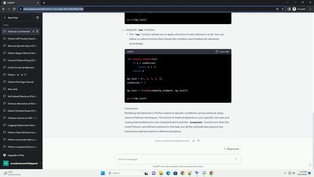 Pythonic way to modify list element if condition is met смотреть онлайн