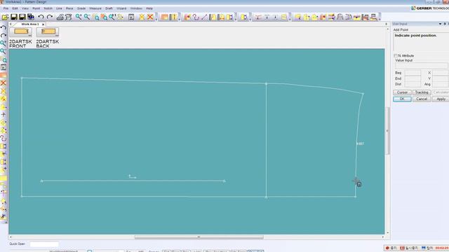 Gerber  pattern design dart 거버 패턴 디자인 다트