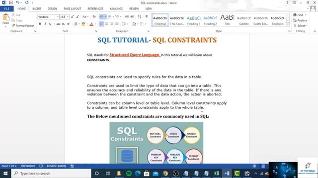 SQL Constraints|Constraints in SQL|DBMS