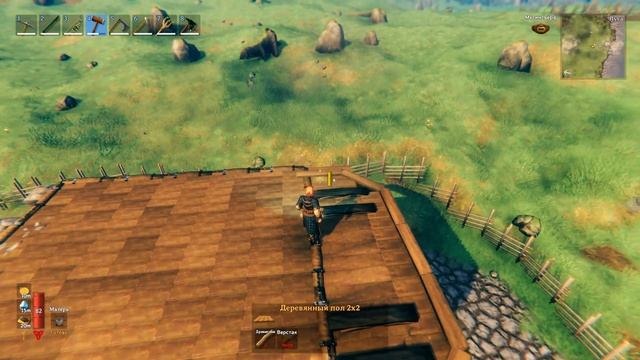 Valheim | Вальхейм ОЧАГ И ДОМ - СТРОИМ ГОРОД | Дом Фермера