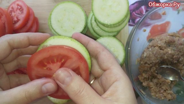 Кабачки с томатами и фаршем. Запеканка из кабачков с фаршем. Всю зиму буду вспоминать этот рецепт смотреть онлайн