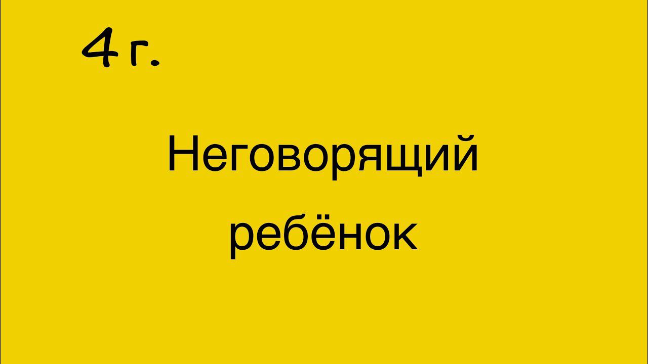 4 г. Неговорящий ребёнок. 08.10. Светлана