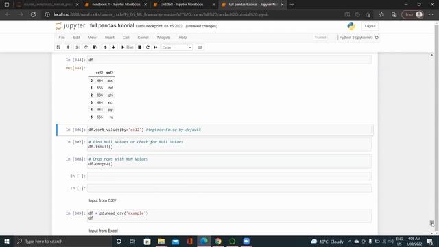Pandas Tutorial Part 7 : Operation on DataFrame : Read and write form CSV, excel file and sql file