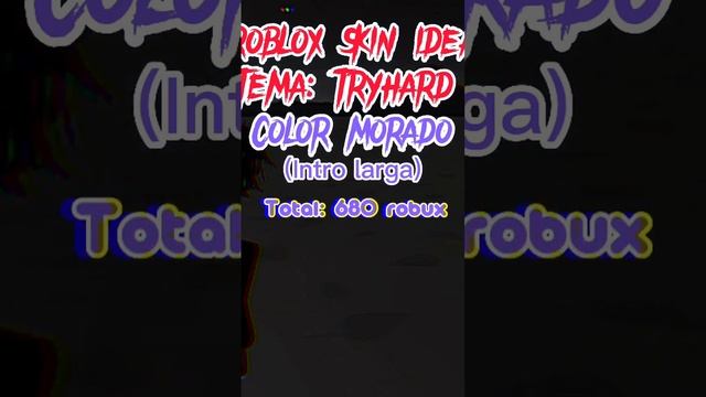 Roblox skin idea tema TRYHARD #shorts #viral смотреть онлайн