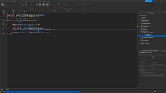 How to make CAMERA SHAKE/SWAY in ROBLOX STUDIO! (First Person Camera Tutorial) смотреть онлайн