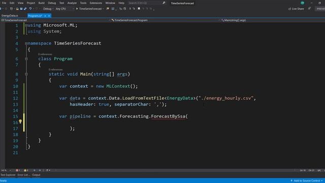 Time Series Forecasting in ML.NET