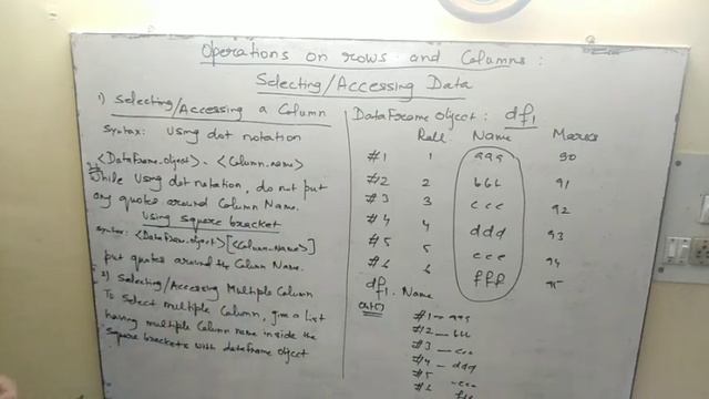 Python | Operations on rows and columns part 1 | class 12 I P
