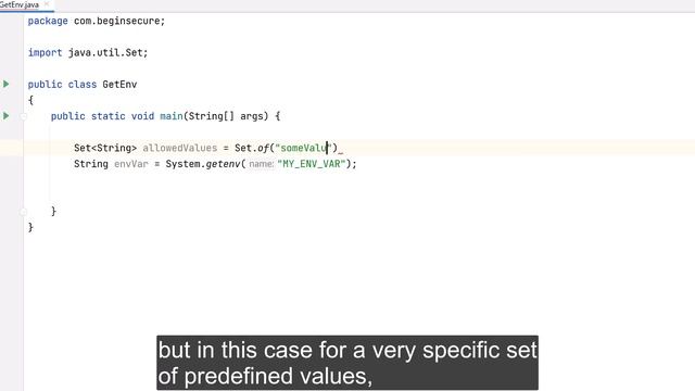 Code Securely:  Using System.getenv() in Java Applications