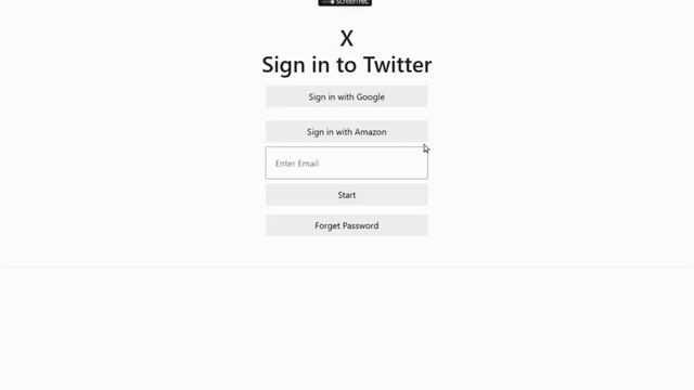 Twitter-X Sign in using Bootstrap