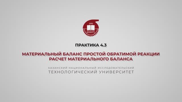 Анисимова В.И. Практика 4.3. МБ простой обратимой реакции