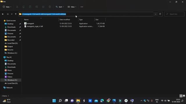 install mongodb 6.0.1 on window | mongo is not recognized