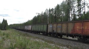 2ЭС6-220 "Синара" с грузовым поездом
