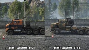 SnowRunner Derry Longhorn 4520 против Derry Longhorn 3194