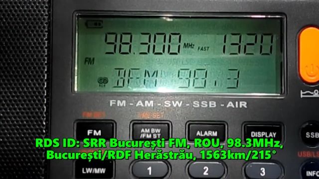 19.06.2021 10:19UTC, [Es], SRR București FM, Румыния, 98.3МГц, 1563км