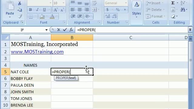 Excel PROPER Function смотреть онлайн