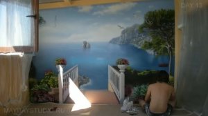 Художественная роспись стены (Speed wall painting) [HD]