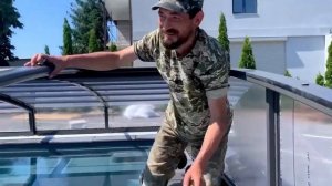 Монтаж павильона для бассейна