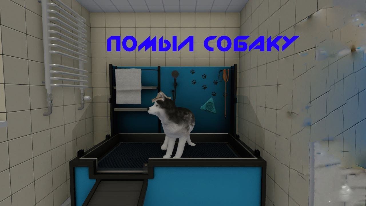 House Flipper Pets DLC ПОМЫЛ СОБАКУ В ВАННОЙ ДЛЯ СОБАК