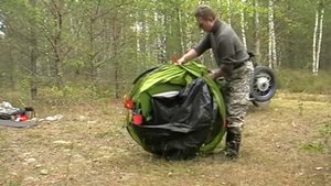Палатка "Quechua II", установка и сборка